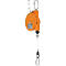 Federzug HAHN+KOLB Autostat Typ 7228, mit Balancer, Traglast 0,4 bis 1,2 kg, Seilauszugslänge bis 1600 mm, Spezialkunststoff, orange
