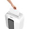 Fellowes Aktenvernichter Powershred® LX25, Partikelschnitt 4 x 37 mm, P-4, 11,5 l, 6 Blatt Schnittleistung, weiß