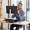 Fellowes Breyta™ monitorstandaard, 3-traps hoogteverstelbaar, B 354 x D 304 x H 82-151 mm, 100% gerecycled kunststof, zwart