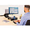 Fellowes Breyta™ Support d'écran, réglable en hauteur sur 3 niveaux, L 354 x P 304 x H 82-151 mm, 100% plastique recyclé, noir