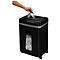 A hand places a CD into a black shredder. Shredded paper is visible in the window.