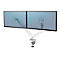Fellowes Dual Monitor Arm Platinum - voor 2 schermen tot 32″ &amp; tot 8 kg - 2 USB-poorten - kabelbeheer - wit