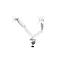 Fellowes Dual Monitor Arm Platinum - voor 2 schermen tot 32″ &amp; tot 8 kg - 2 USB-poorten - kabelbeheer - wit