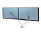 Fellowes Dual Monitor Arm Platinum - voor 2 schermen tot 32″ &amp; tot 8 kg - 2 USB-poorten - kabelbeheer - wit