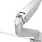 Fellowes® Eppa™ monitor arm, voor 2 beeldschermen tot 32' &amp; tot 8 kg elk, in hoogte verstelbaar/zwenk/kantel, dwarsbalk ontwerp, kabelgeleider, tafelklem, zilver