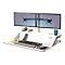 Fellowes Lotus Dual Monitor Arm Kit - Befestigungskit - einstellbarer Arm - für 2 LCD-Displays - Metall, Aluminium - Silber