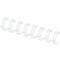 Fellowes metalen inbindruggen, formaat 10 mm, 100 stuks, voor 34-gaats inbindmachines metalen inbindrug, wit, 100
