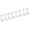 Fellowes metalen inbindruggen, formaat 14 mm, 100 stuks, voor 34-gaats inbindmachines metalen inbindrug, zilver, 100