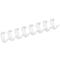 Fellowes metalen inbindruggen, formaat 6 mm, 100 stuks, voor 34-gaats inbindmachines metalen inbindrug, wit, 100 stuks