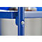Fetra 2740 tafelwagen, 2 etages, L 850 x B 500 mm, tot 300 kg, 2 duwhandgrepen, zwenk- &amp; bokwielen, hout &amp; staal, glanzend blauw RAL 5007