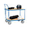 fetra Barre de poussée pour chariot de table lourd, acier, bleu, L 805 mm, à visser, réglable en hauteur