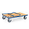 fetra® Chariot pliant, plateau en bois composite, 2 roues pivotantes et 2 fixes, 1200 x 800 mm