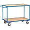 Fetra Etagewagen met 2 etages, L 1000 x B 600 mm, draagvermogen 300 kg, briljantblauw RAL 5007