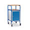 fetra® Rollpult mit Schrank, 4 Lenkrollen, Flügeltür, 3 Böden, Schreibfläche 605 x 591 mm