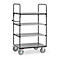 fetra Shelf Trolley 'Grey Edition', acier, gris anthracite, 4 étagères, L 1200 x l 800 mm, jusqu'à 600 kg