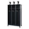Feuerwehrspind C+P Evolo EXPERT, 3 Abteile, B 1200 x T 500 x H 1850 mm, RAL 7016 Anthrazitgrau/RAL 7021 Schwarzgrau