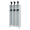 Feuerwehrspind C+P Evolo EXPERT, 3 Abteile, B 900 x T 500 x H 1850 mm, RAL 7035 Lichtgrau/RAL 7035 Lichtgrau