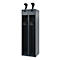 Feuerwehrspind C+P Evolo PRAKTUS, 2 Abteile, Helmhalter, mit Sockel, Bodengleiter, B 600 x T 500 x H 1850 mm, RAL 7016 Anthrazitgrau