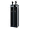 Feuerwehrspind C+P Evolo PRAKTUS, 2 Abteile, Helmhalter, mit Sockel, Bodengleiter, B 600 x T 500 x H 1850 mm, RAL 7016 Anthrazitgrau