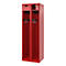 Feuerwehrspind C+P Evolo PRAKTUS, 2 Abteile, mit Sockel, Bodengleiter, B 600 x T 500 x H 1850 mm, RAL 3000 Feuerrot
