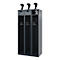 Feuerwehrspind C+P Evolo PRAKTUS, 3 Abteile, Helmhalter, mit Sockel, Bodengleiter, B 900 x T 500 x H 1850 mm, RAL 7016 Anthrazitgrau