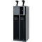 Feuerwehrspind C+P Evolo Youngster, 2 Abteile, mit Helmhalter, Bodengleiter, B 600 x T 500 x H 1530 mm, RAL 7016 Anthrazitgrau