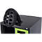 Feuerwehrspind C+P Evolo Youngster, 2 Abteile, mit Helmhalter, mit Sockel, B 800 x T 500 x H 1630 mm, RAL 7016 Anthrazitgrau