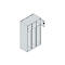 Feuerwehrspind C+P Evolo Youngster, 3 Abteile, ohne Helmhalter, Bodengleiter, B 900 x T 500 x H 1530 mm, RAL 3000 Feuerrot