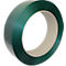 Feuillard en polyester PET, L 1200 m x l 18,5 mm, épaisseur 0,85 mm, Ø mandrin 406 mm, jusqu'à 642 kg, 100 % matériau recyclé, vert, gaufré