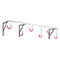 Fiets-ophangsysteem WSM, 1-zijdig, voor banden tot B 65 mm, B 1900 x D 350 x H 350 mm, Diefstalbeveiliging, staal, 6 ophangplekken