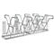 Fietsenrek WSM, 2-zijdig, voor banden tot B 55 mm, B 2160 x D 390 x H 800 mm, staal gegalvaniseerd, 8 parkeerplekken