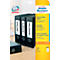 Three black file folders with white labels: Meetings, Budgets, Marketing. Next to it, a package of folder inserts.
