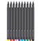 Fineliner FABER-CASTELL Grip, lijndikte 0,4 mm, ergonomische gripzone, voor rechts- &amp; linkshandigen, afwasbaar, geassorteerde kleuren, 10 stuks in kartonnen doos