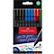 Fineliner FABER-CASTELL Grip, lijndikte 0,4 mm, ergonomische gripzone, voor rechts- &amp; linkshandigen, afwasbaar, kantoorkleuren, 10 stuks in kartonnen doosje