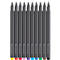 Fineliner FABER-CASTELL Grip, Strichbreite 0,4 mm, ergonomische Griffzone, für Rechts- & Linkshänder, auswaschbar, farbsortiert, 10 Stück in Kartonetui