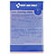 Blauwe verpakking van First Aid Only lensreinigingsdoekjes met instructies in het Engels en Nederlands.