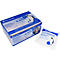 Boîte en carton et compresse froide jetable First Aid Only avec logo pingouin.