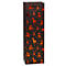 Schwarze Weintasche mit orangefarbenem Rentier- und Tannenbaum-Muster, schwarzer Griff.