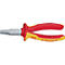 Knipex pliers with red and yellow handles, silver pliers head, text: "1000 V KNIPEX".