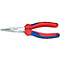 Needle-nose pliers with red and blue handles. The name KNIPEX is visible on the handle, as well as the inscription "25 05 160".