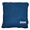 Blaues Kissen mit schwarzem Rand und Logo 'donau Vienna Insurance Group'.