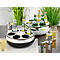 Flessenkoeler PURE, rond, voor maximaal 6 flessen met 0,2-0,33 l, koelverpakking, kunststof, zilver-wit, voor maximaal 6 flessen
