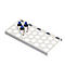 Flessenrek voor asecos veiligheidskasten van de series UB90 en UB30, plaatstaal, lichtgrijs, B 210 x D 440 x H 30 mm, voor 32 flessen met Ø 40 mm