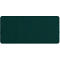 Rechthoekig, donkergroen oppervlak met afgeronde hoeken.
