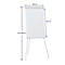 Flipchart Franken X-tra!Line Standard, in hoogte verstelbaar, houder met snelsluiting, opbergbakje, magnetisch bord met B 680 x H 1050 mm, lichtgrijs