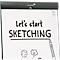 Flipchart Legamaster Sketch Pro, magnetisch bord, in hoogte verstelbaar, 2 zijarmen, statiefvoet, incl. startset, B 680 x H 1050 mm, zwart/wit