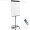 Flipchart mobile Legamaster Sketch Pro, tableau magnétique, réglable en hauteur, 2 bras latéraux, pied rond, kit de démarrage inclus, L 680 x H 1050 mm, noir-blanc