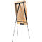 Flipchart Rocada Natural trépied, tableau en acier, cadre imitation bois, trépied