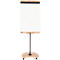Flipchart Rocada Natural Verrijdbaar, stalen bord, frame in houtlook, met wielen