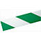 Diagonal adhesive tape with alternating green and white stripes.